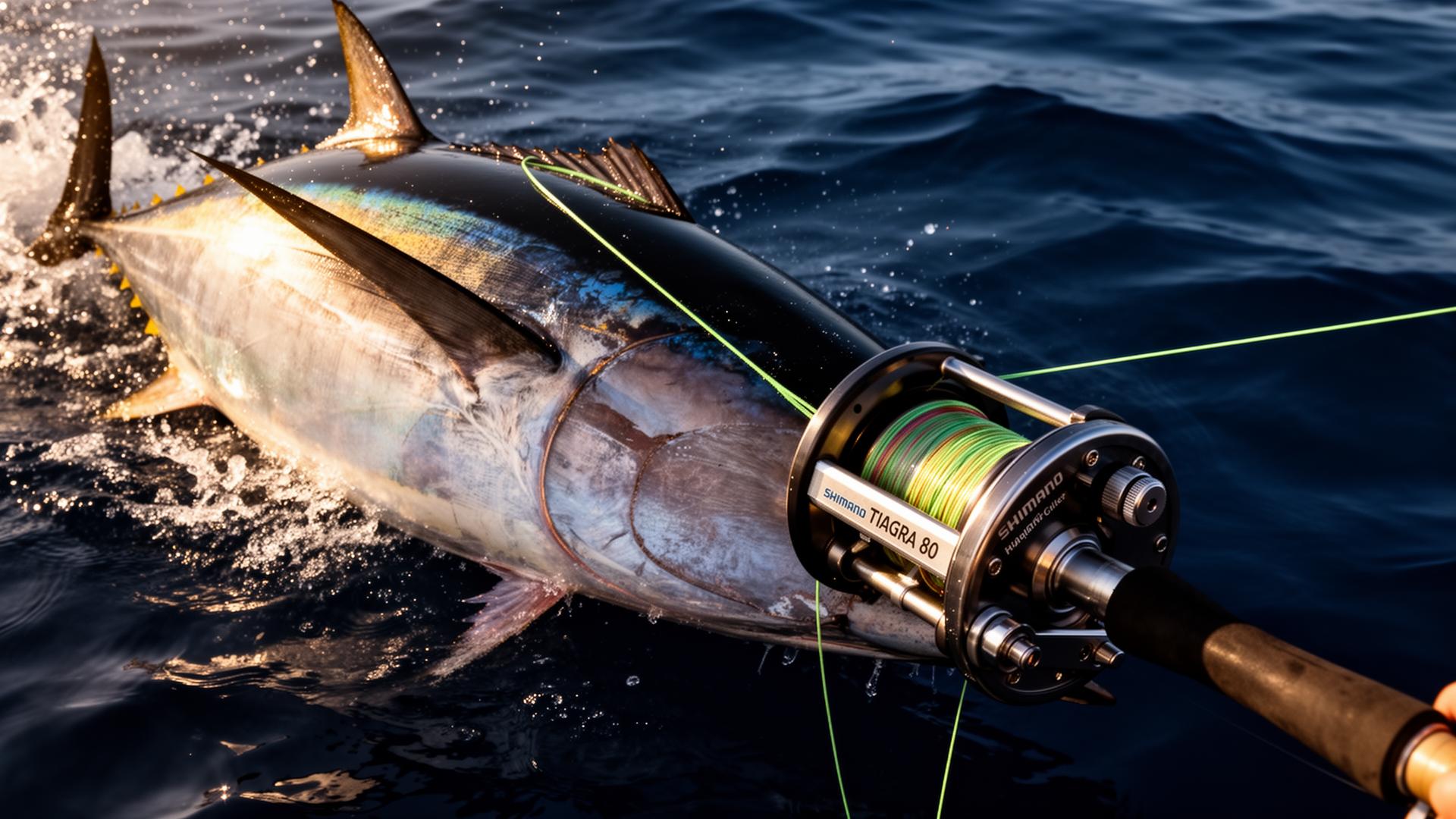 Bluefin tuna fight on Tuna Pro